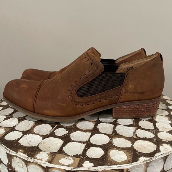 Kork-Ease Shoes - Kork-Ease Women’s Size 11M Brown Leather Slip-On Shoes Boho Western Gertrude